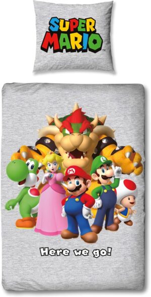 Parure de lit Nintendo Mario Luigi & Friends 100 % coton 135 x 200 cm