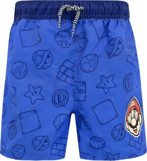 Short de bain enfant Mario bleu, univers Super Mario Bros.