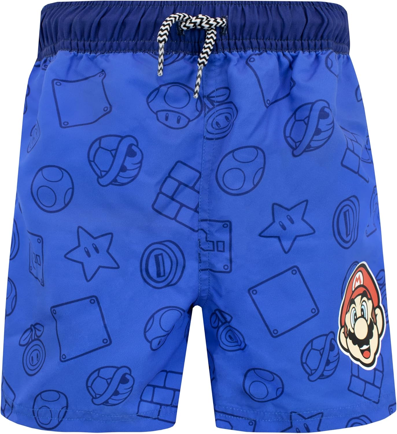 Short de bain enfant Mario bleu, univers Super Mario Bros.