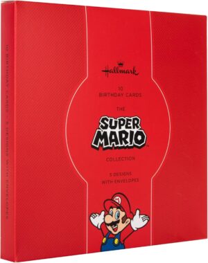 Lot de 10 cartes d’anniversaire Nintendo Super Mario Bros avec 5 motifs et enveloppes