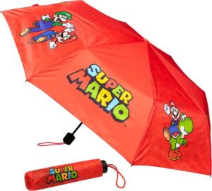 Parapluie pliable Super Mario compact et coupe-vent