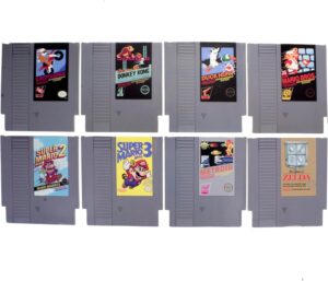 Set de 8 dessous de verre NES en métal Nintendo avec Mario, Zelda et Donkey Kong