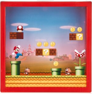 Tirelire Nintendo Super Mario décor plateforme 3D 18 cm