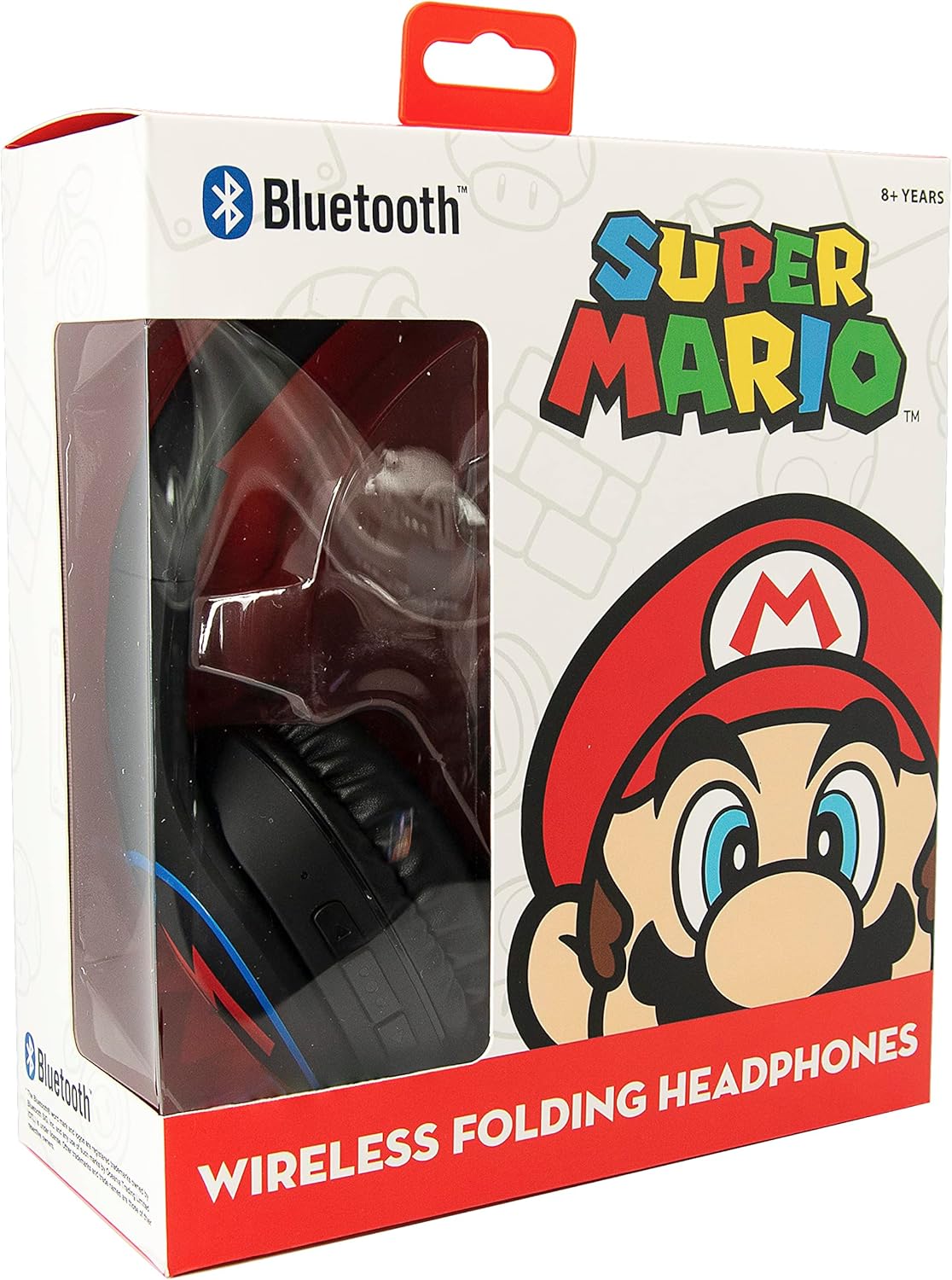 Casque audio Bluetooth Super Mario Icon noir, pliable et arceau rembourré – Image 2