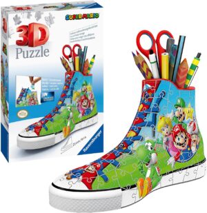 Puzzle 3D Sneaker Super Mario pot à crayons 108 pièces