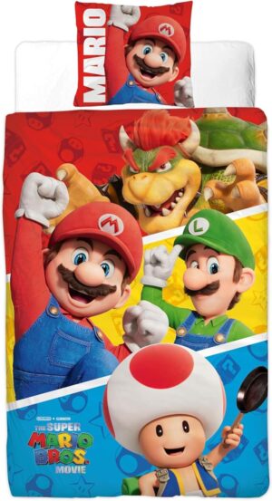 Parure enfant Super Mario Bros Movie réversible 140x200