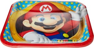 Assiette en carton bleue Super Mario 23 cm