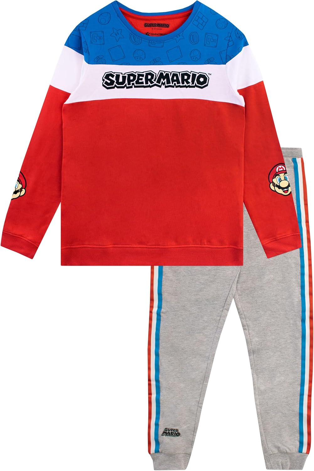 Ensemble enfant Super Mario avec Mario, sweat-shirt et jogging