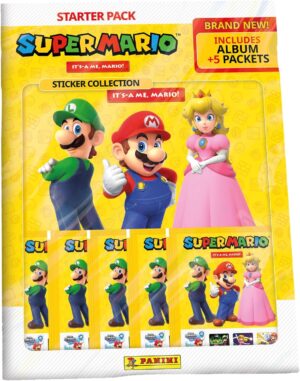 Album Panini Super Mario It's A ME, Mario! avec 3 pochettes et 1 carte édition limitée
