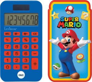 Calculatrice de poche Super Mario 8 chiffres avec couvercle rigide