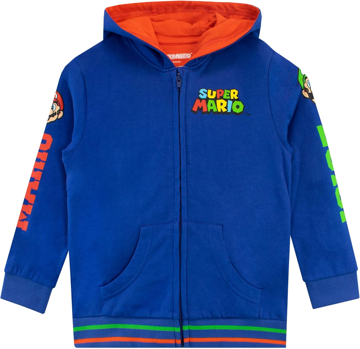 Sweat zippé Luigi Super Mario pour enfant