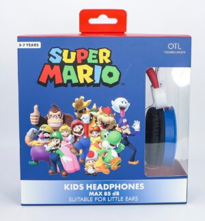 Écouteurs filaires pour enfants Super Mario et amis, volume adapté