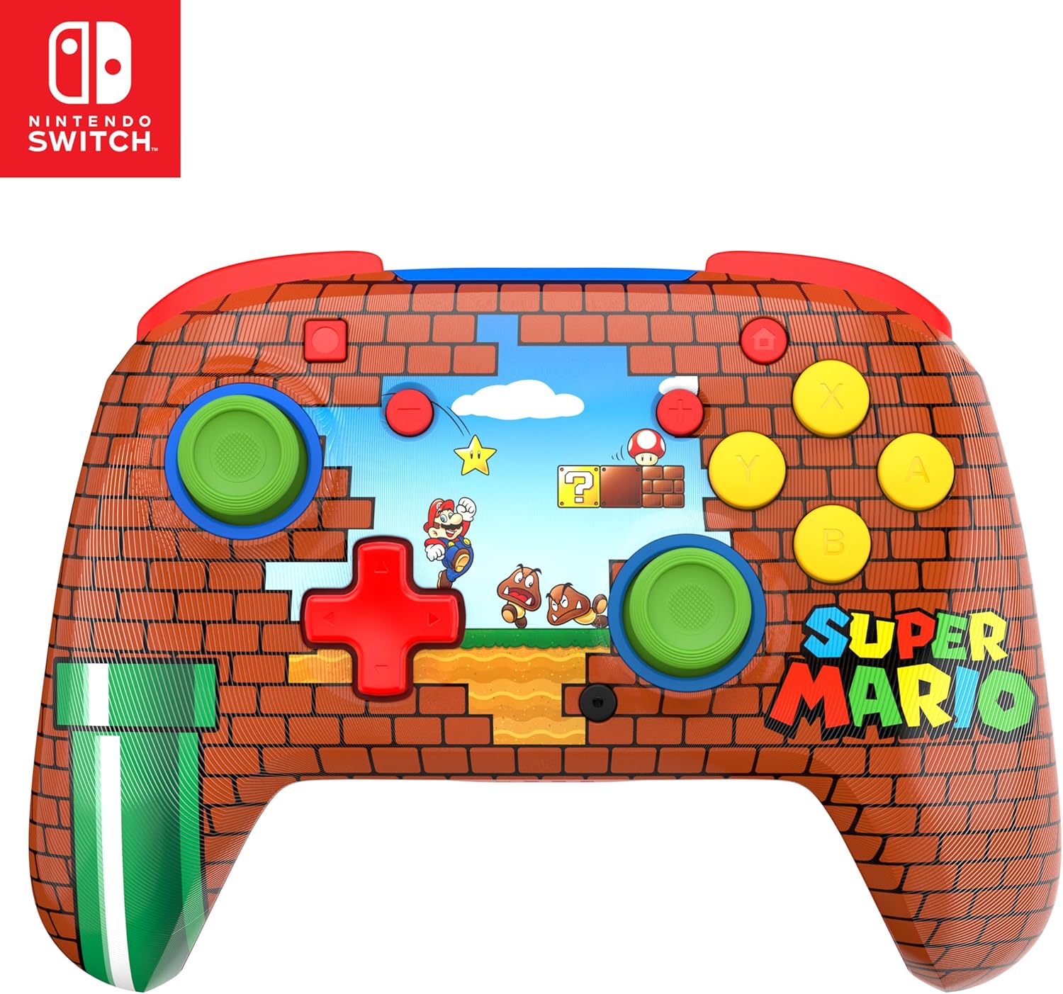 Manette sans fil Turtle Beach Rematch Mario Brick pour Nintendo Switch avec batterie rechargeable, compatible Switch 2