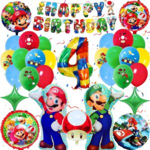 Décorations d'anniversaire Mario avec ballons et thème 4