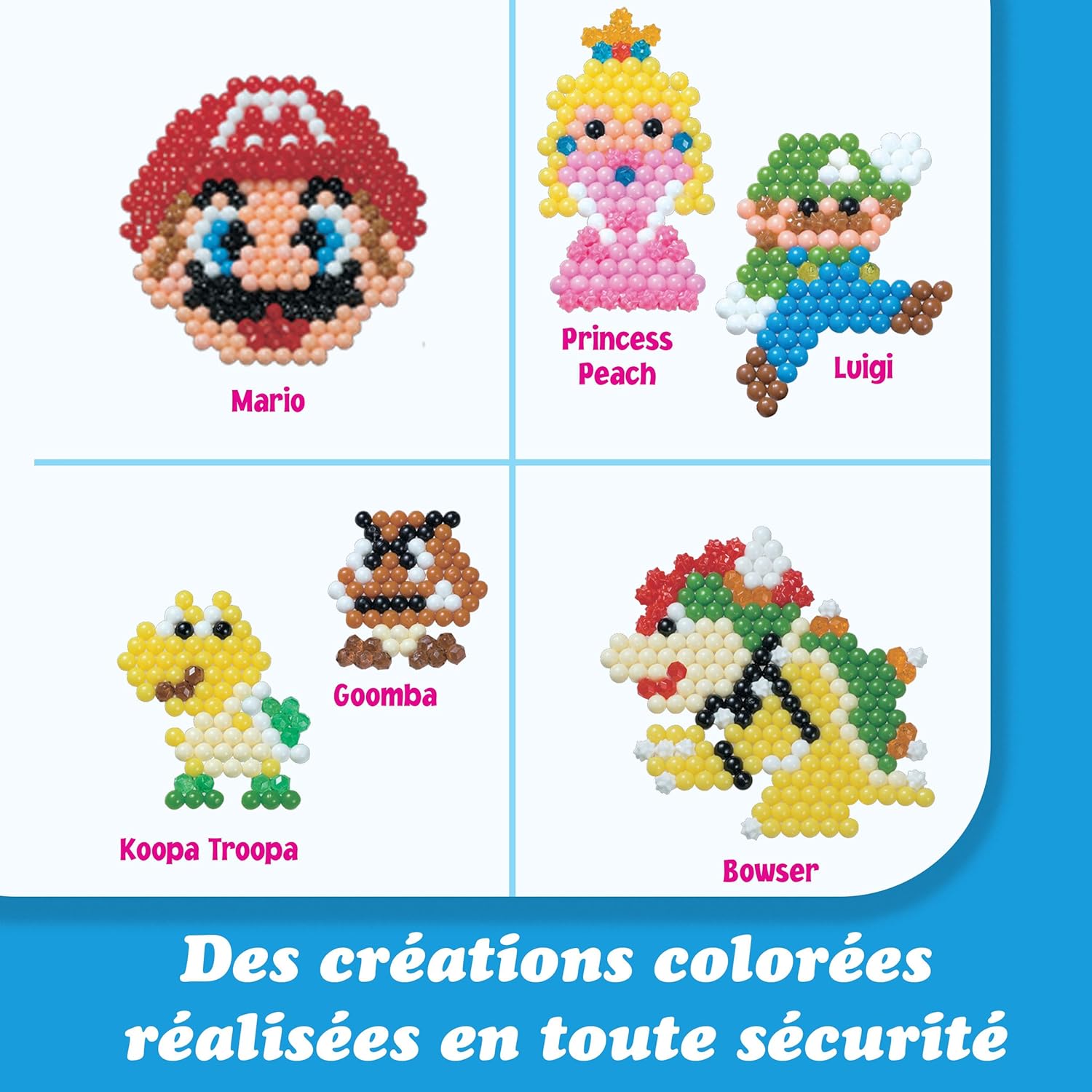 Box Aquabeads Super Mario avec présentoir et perles à eau 31774 – Image 3