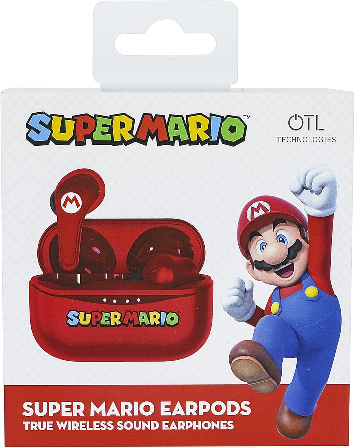 Écouteurs Bluetooth V5.0 Super Mario TWS pour enfant avec boîtier rouge – Image 2