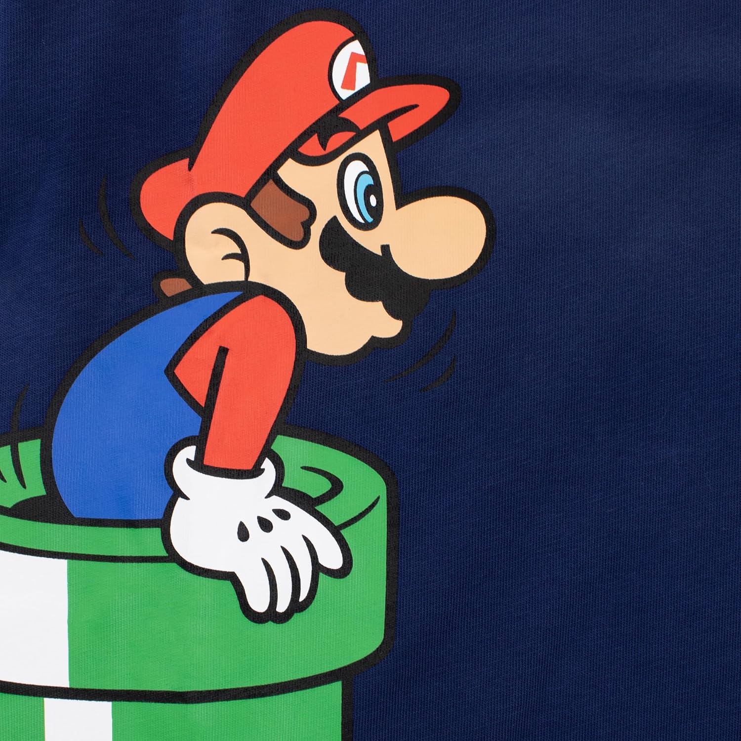 Ensemble garçon Super Mario, haut marine et short vert Mario – Image 3