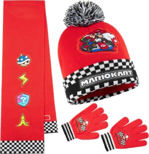 Set hiver Super Mario garçon 3 pièces rouge