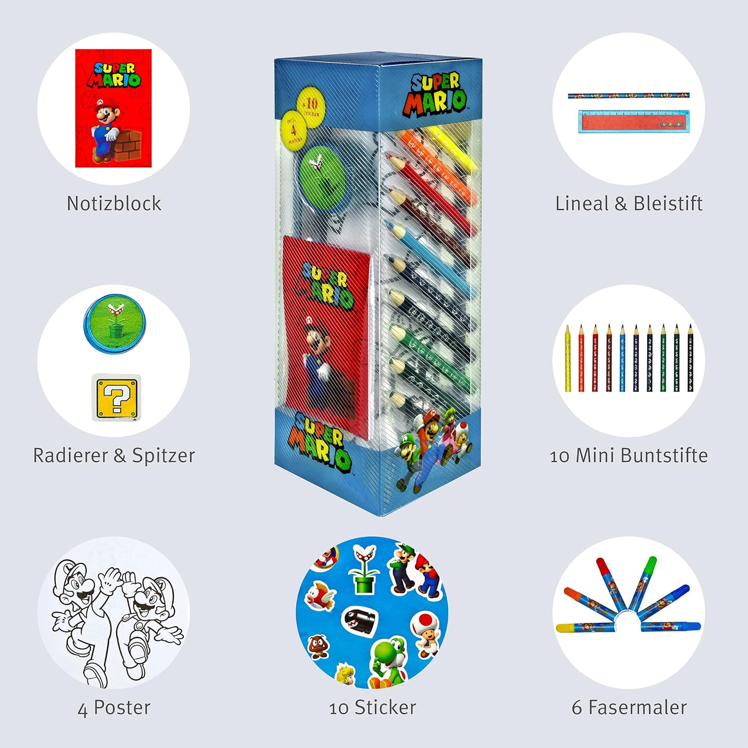 Kit Super Mario SUMB2255 de peinture et d'écriture, 35 pièces – Image 2