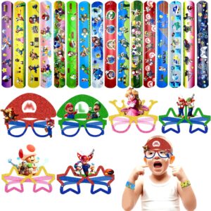 Coffret Mario avec 16 slap bracelets et 12 lunettes