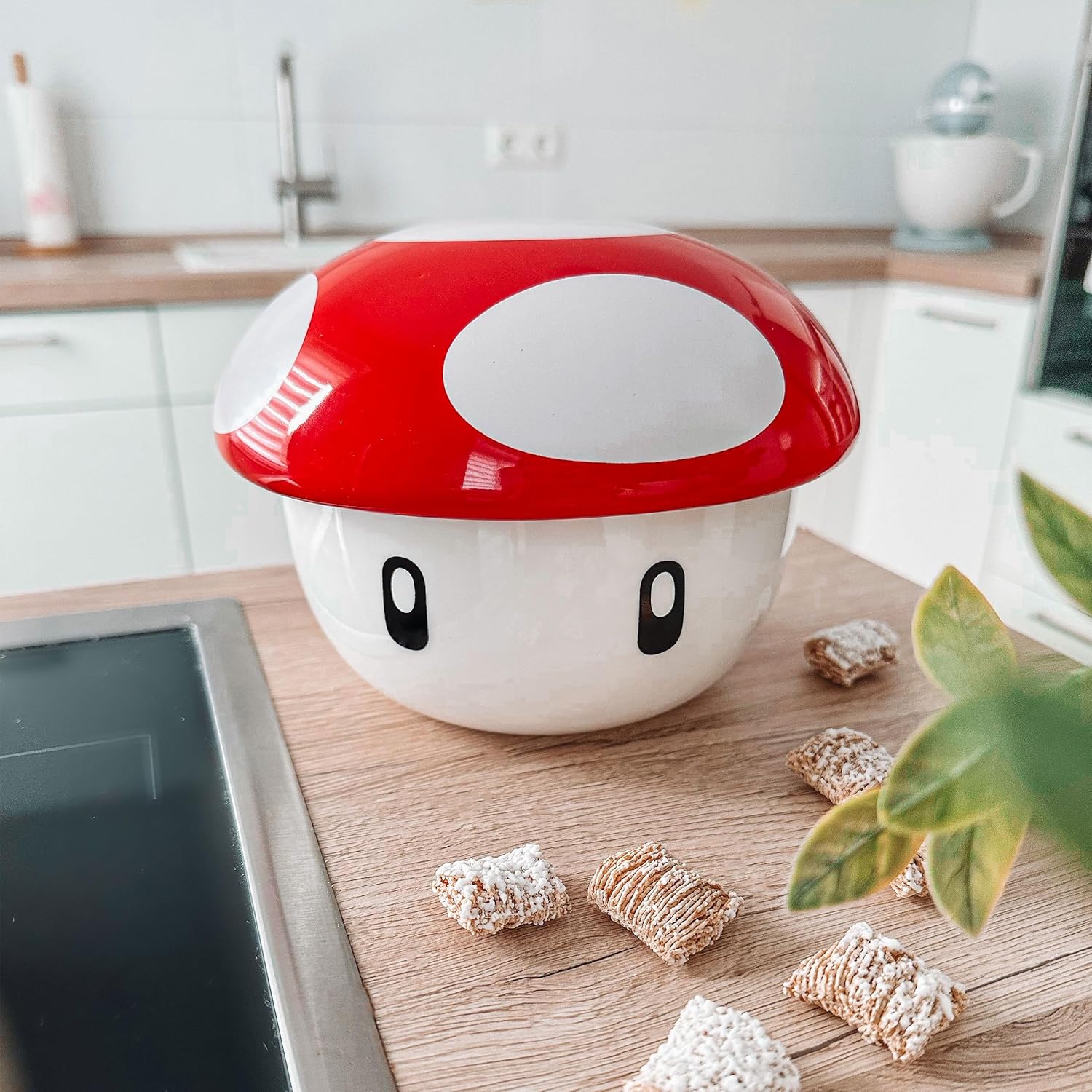 Bol Super Mario avec couvercle motif Super Champignon en céramique – Image 4