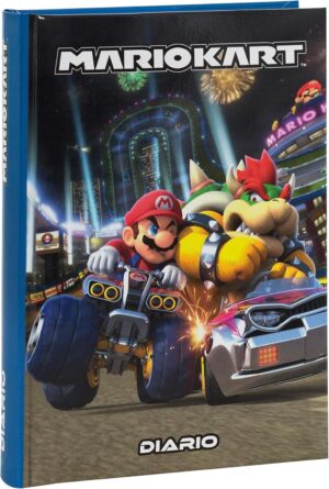 Agenda scolaire Mario Kart 12 mois avec couverture rembourrée