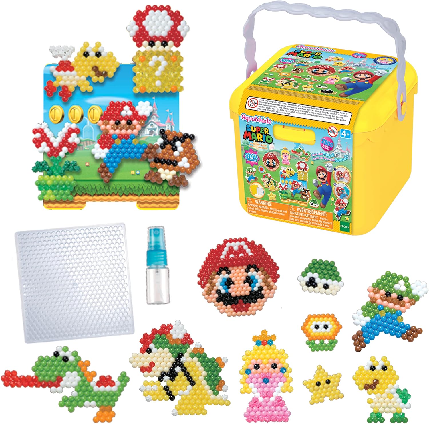 Box Aquabeads Super Mario avec présentoir et perles à eau 31774
