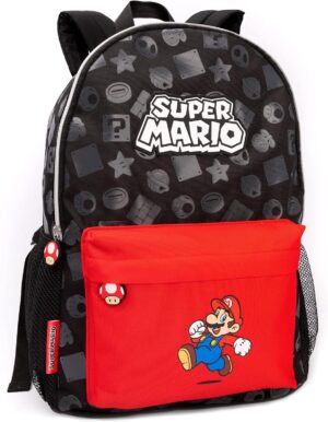 Sac à dos Nintendo Super Mario noir avec bretelles réglables
