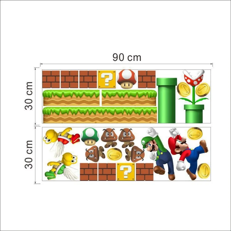 Sticker mural Mario 90x60cm en plastique – Image 6