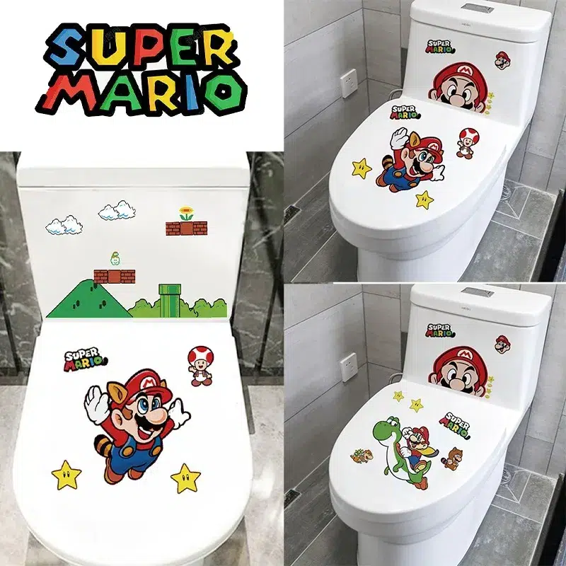 Sticker WC Mario en plastique 21x30cm
