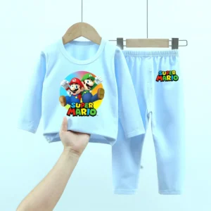 Pyjama enfant Mario à manches longues en polyester