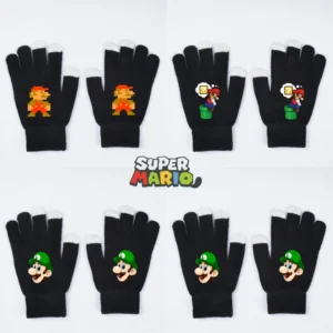 Gants Super Mario Bros enfant en polyester, modèles A à F