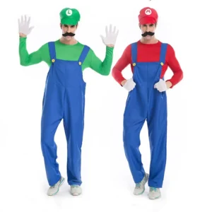 Déguisement adulte Mario et Luigi en polyester