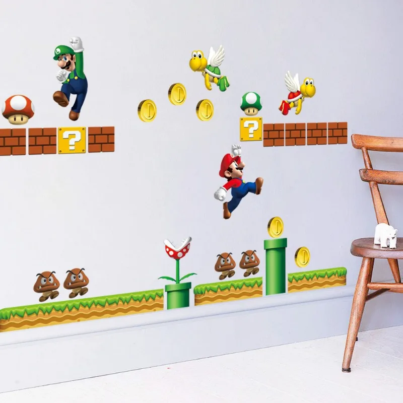 Sticker mural Mario 90x60cm en plastique – Image 3