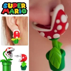 Boucles d'oreilles Mario Piranha en plastique