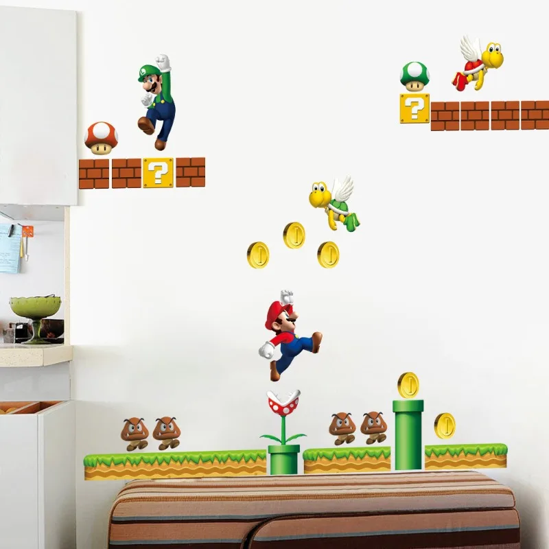 Sticker mural Mario 90x60cm en plastique – Image 2