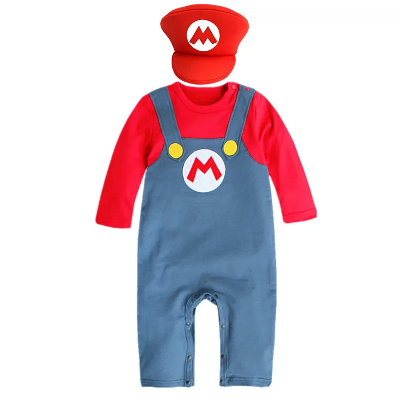 Déguisement Mario à manches longues en polyester – Image 2