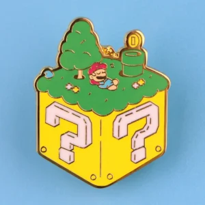 Pin's Mario en métal motif Boîte "?"