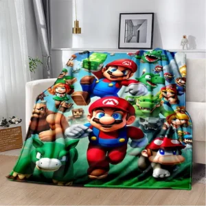 Couverture Mario pour chambre en polyester