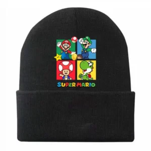 Bonnet Super Mario dessin animé en polyester