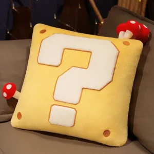 Coussin Mario Boîte “?” 40x40cm en Polyester