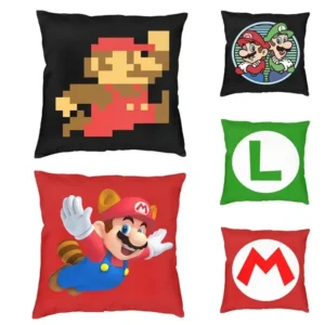 Coussin imprimé Super Mario Bros 45x45cm, 22 modèles