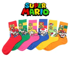 Chaussettes hautes Mario en polyester, taille 36-43