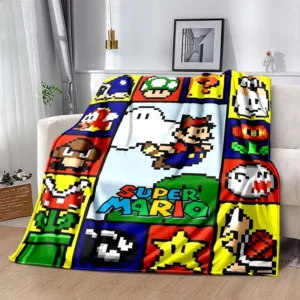 Couverture Mario imprimée adulte en polyester