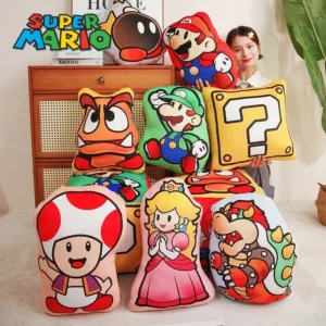 Coussin Mario 45cm en polyester avec personnages
