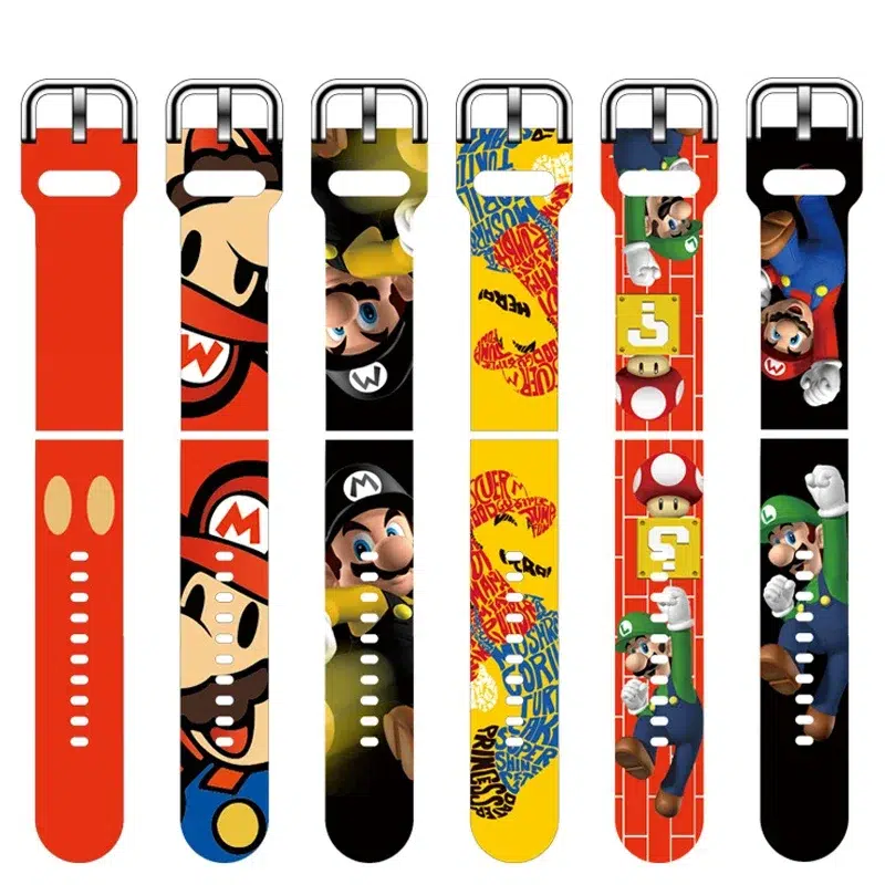 Bracelet Super Mario en silicone 20MM ou 22MM pour Samsung Galaxy Watch