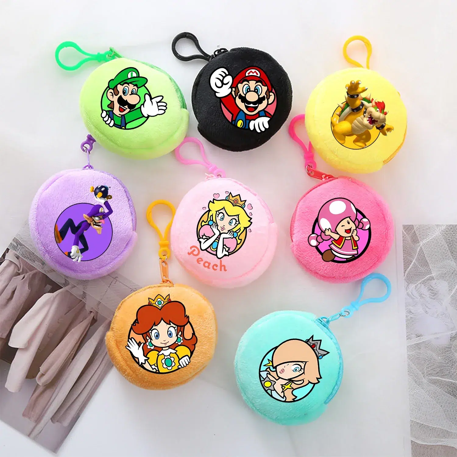 Petit porte-monnaie Mario en polyester 8.5cm