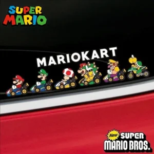 Sticker voiture Mario Kart en plastique, modèles gauche et droite