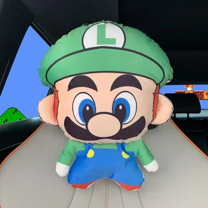 Coussin de cou Mario pour voiture en polyester 30cm – Image 7