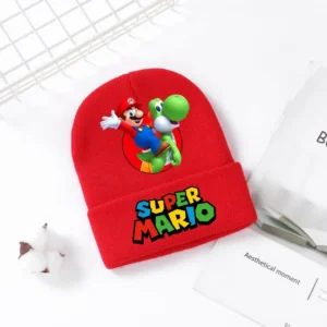 Bonnet Mario Yoshi à modèle Vert ou Rouge